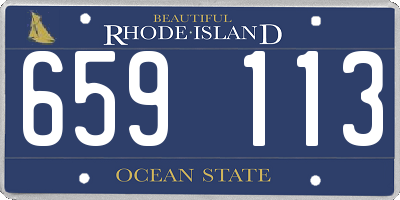 RI license plate 659113