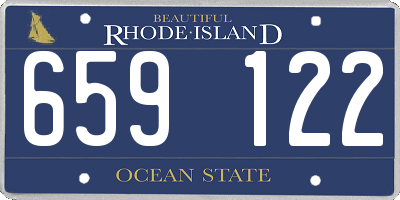 RI license plate 659122
