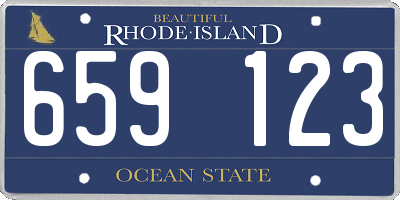 RI license plate 659123