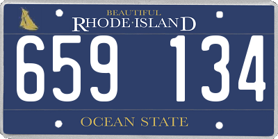 RI license plate 659134