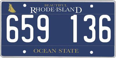 RI license plate 659136