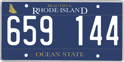 RI license plate 659144