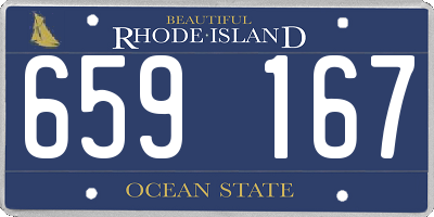 RI license plate 659167