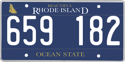 RI license plate 659182