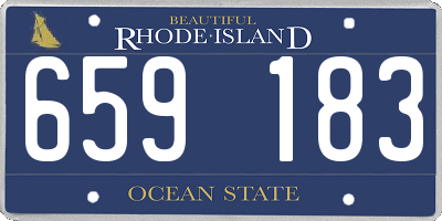 RI license plate 659183