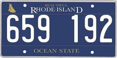 RI license plate 659192