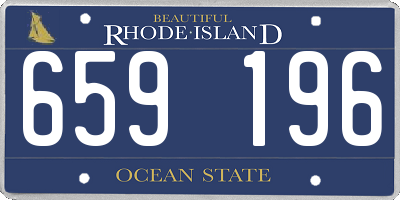 RI license plate 659196