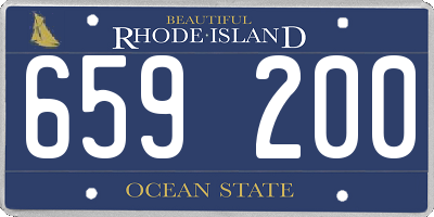 RI license plate 659200