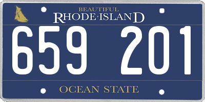 RI license plate 659201