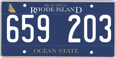 RI license plate 659203