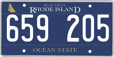 RI license plate 659205