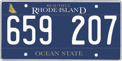 RI license plate 659207