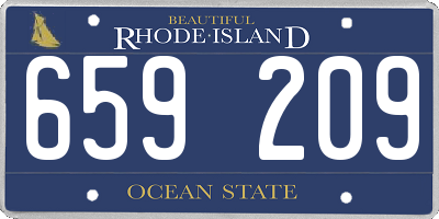 RI license plate 659209