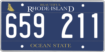 RI license plate 659211