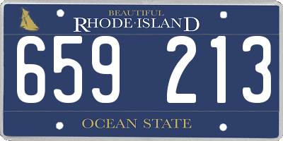 RI license plate 659213