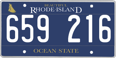 RI license plate 659216