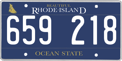RI license plate 659218