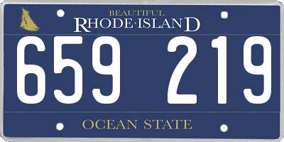 RI license plate 659219
