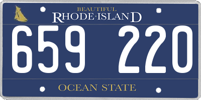 RI license plate 659220