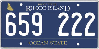 RI license plate 659222