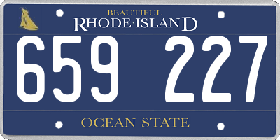 RI license plate 659227