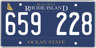RI license plate 659228