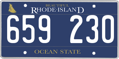 RI license plate 659230