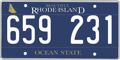 RI license plate 659231