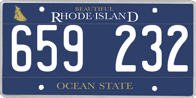 RI license plate 659232