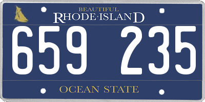 RI license plate 659235