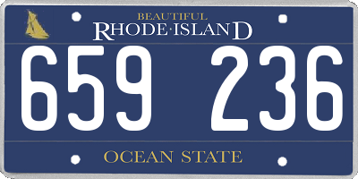 RI license plate 659236