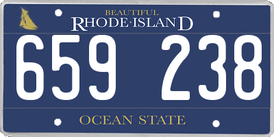 RI license plate 659238