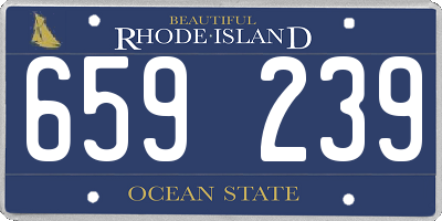 RI license plate 659239