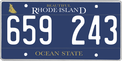 RI license plate 659243