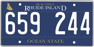 RI license plate 659244
