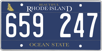 RI license plate 659247