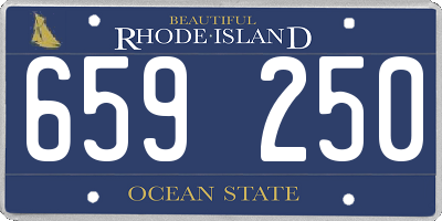 RI license plate 659250