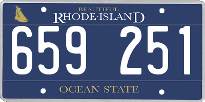 RI license plate 659251