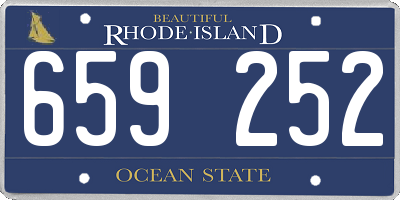 RI license plate 659252