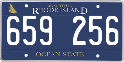 RI license plate 659256