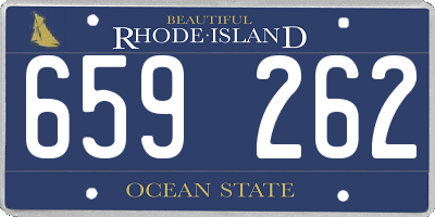 RI license plate 659262