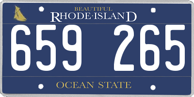 RI license plate 659265