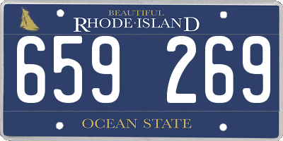 RI license plate 659269