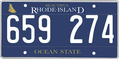 RI license plate 659274