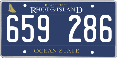 RI license plate 659286