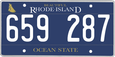 RI license plate 659287