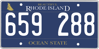 RI license plate 659288