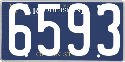 RI license plate 6593