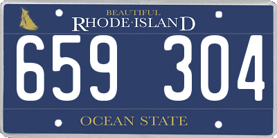 RI license plate 659304