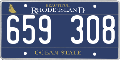 RI license plate 659308